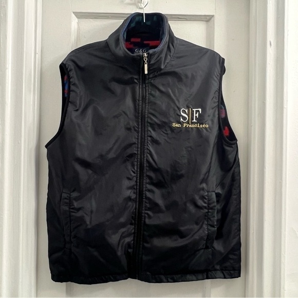 G&G Global Golfer San Francisco Fleece-lined Golf Vest, Black fits like a Large - Picture 1 of 4